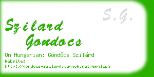 szilard gondocs business card